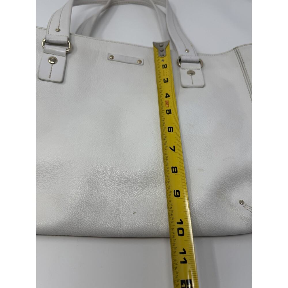 Kate Spade Vintage Pebble Leather Satchel Handbag Purse Tote White Ivory Y2K - Picture 13 of 13